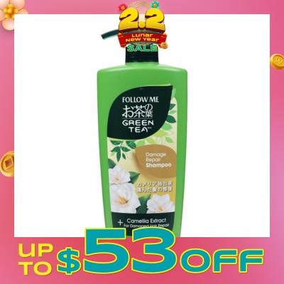 FOLLOW ME Green Tea Damage Repair Shampoo 650ml