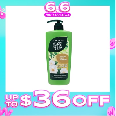 FOLLOW ME - Green Tea Damage Repair Shampoo 650ml (Expiry: Jan`2027)