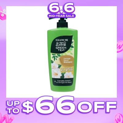 FOLLOW ME - Green Tea Damage Repair Shampoo 650ml&nbsp;(Expiry: Jan`2027)