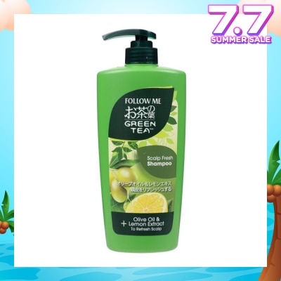 FOLLOW ME Follow Me Green Tea Scalp Fresh Shampoo 650ml (With Olive Oil + Lemon Extract)