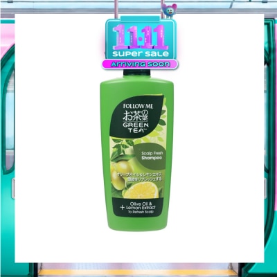 FOLLOW ME Follow Me Green Tea Scalp Fresh Shampoo 650ml (With Olive Oil + Lemon Extract) image