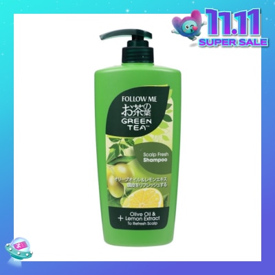 FOLLOW ME Follow Me Green Tea Scalp Fresh Shampoo 650ml (With Olive Oil + Lemon Extract)