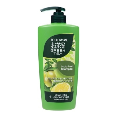 FOLLOW ME Follow Me Green Tea Scalp Fresh Shampoo 650ml (With Olive Oil + Lemon Extract)