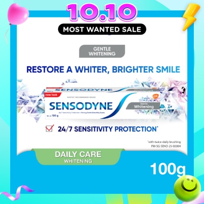 SENSODYNE Sensitive Teeth Oral Care Toothpaste Gentle Whitening (Dental Sensitivity Relief) 100g image
