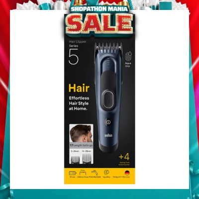 BRAUN - Series 5 HC 5550 Hair Clipper with 17 Length Settings & Lifetime Sharp Blades 1s