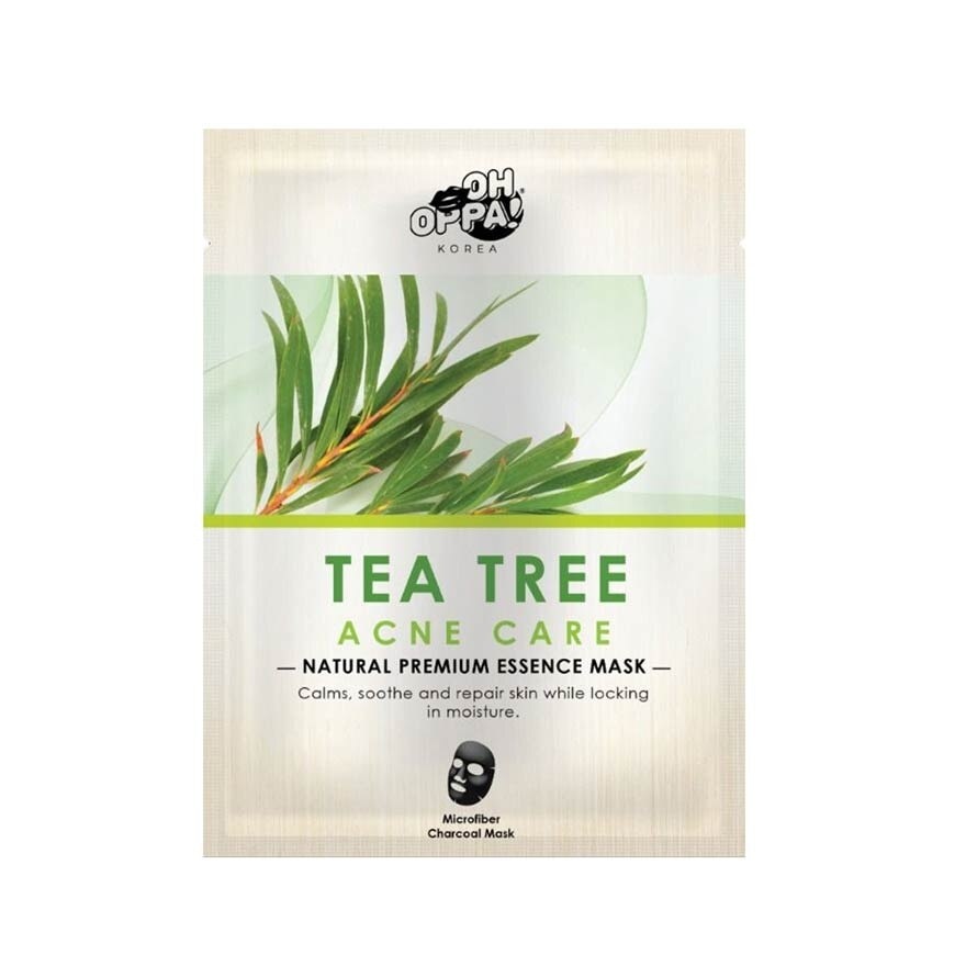 Natural Premium Essence Mask (Tea Tree), Detoxify And Deeply Nourishes Skin While Locking In Moisture 1s