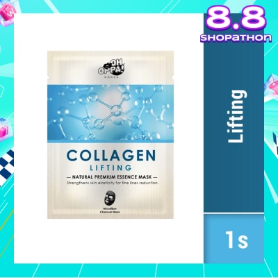 OH OPPA Natural Premium Essence Mask (Collagen), Skin Revitalization, Strengthen Skin Elasticty, Fine Lines Reduction For A Smooth, Youthful Appearance 1s