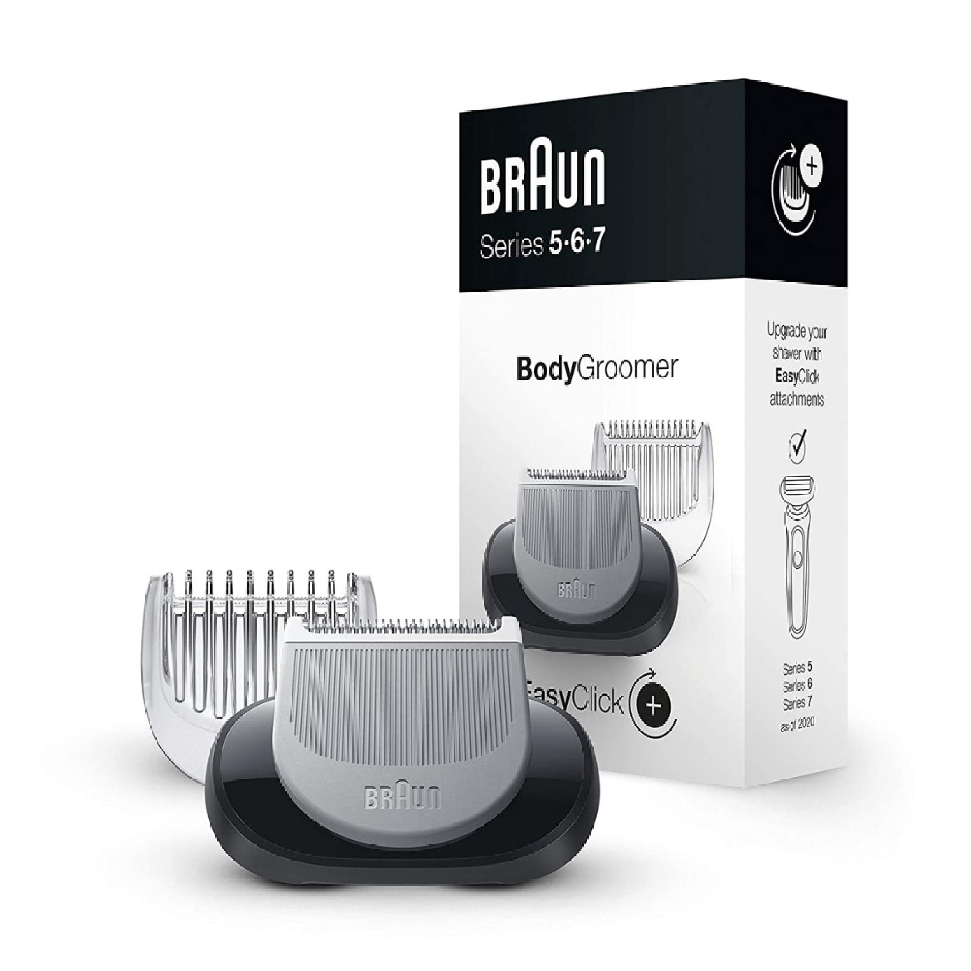 06-BDT Body Groomer Trimmer Attachment with Length Comb for Braun Series 5 6 7 Shaver 1s