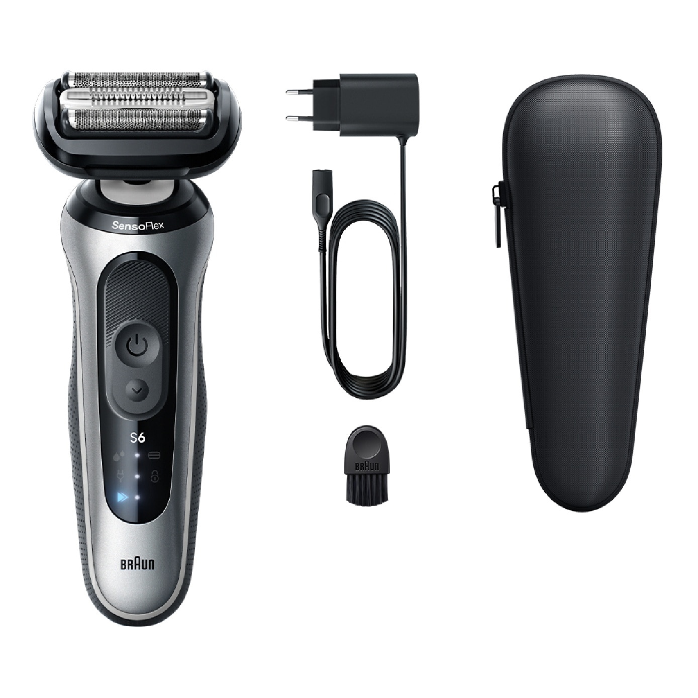 Series 6 Rechargable Electric Shaver 62-S1000s (Wet & Dry) with Travel Case 1s