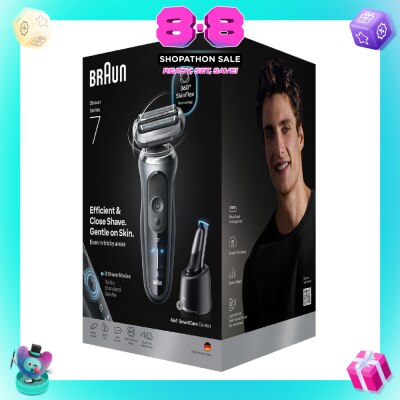 BRAUN - Series 7 Flex Rechargable Electric Shaver 72-G7200cc (Wet & Dry) with Smart Care Centre 1s