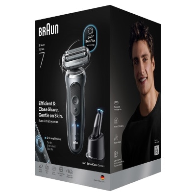 BRAUN - Series 7 Flex Rechargable Electric Shaver 72-G7200cc (Wet & Dry) with Smart Care Centre 1s