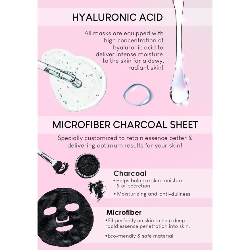 Heal When My Skin Is Dull Brightening And Whitening Premium Charcoal Mask (Helps To Replenish Skin Moisture, For Brighter, Radiant And Revitalized Complexion) 1s