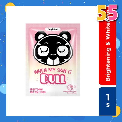 SIMPLY Heal When My Skin Is Dull Brightening And Whitening Premium Charcoal Mask (Helps To Replenish Skin Moisture, For Brighter, Radiant And Revitalized Complexion) 1s