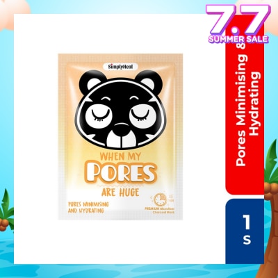 SIMPLY Heal When My Pores Are Huge Pores Minimising And Hydrating Premium Charcoal Mask (Reduces Appearance Of Pores For A Smooth And Luminous Skin) 1s