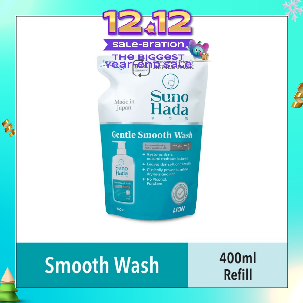 Gentle Smooth Wash Refill (Relieve Dryness & Itch) 400ml (Expiry: Aug`2026)