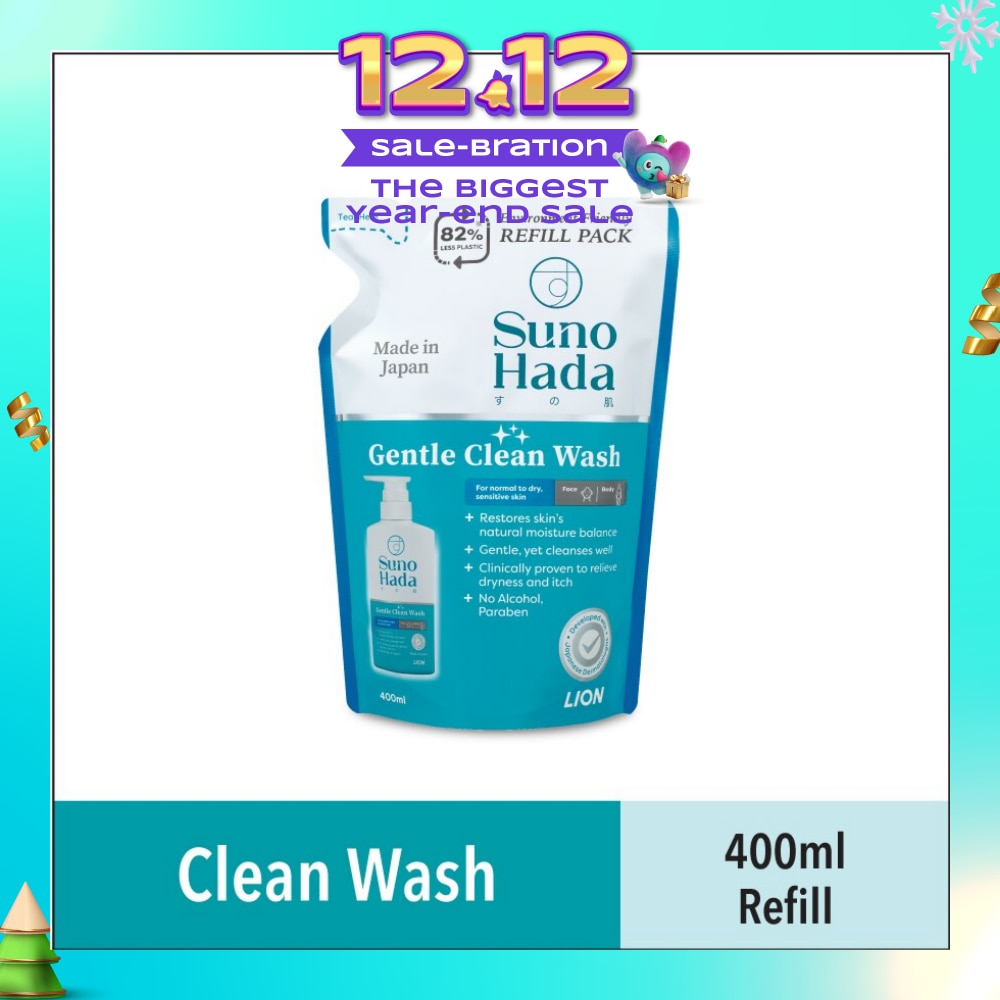 Gentle Clean Wash Refill (Relieve Dryness & Itch) 400ml (Expiry: Aug`2026)