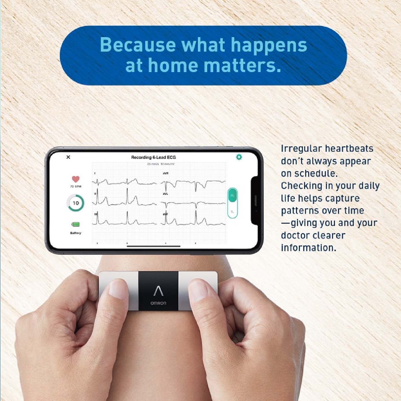 Portable ECG Heart Rate Monitor HCG-8060T 1s image