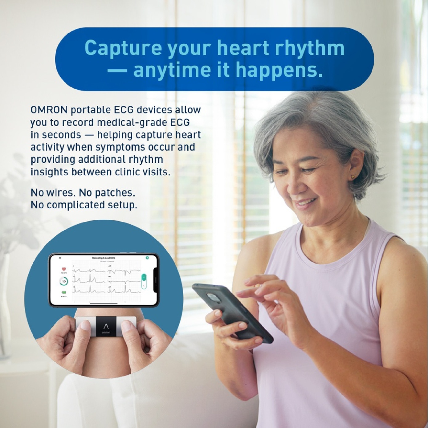 Portable ECG Heart Rate Monitor HCG-8060T 1s image