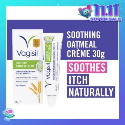 VAGISIL® Soothing Oatmeal Creme (Daily Use + Helps Soothe & Prevent Irritation) 30g