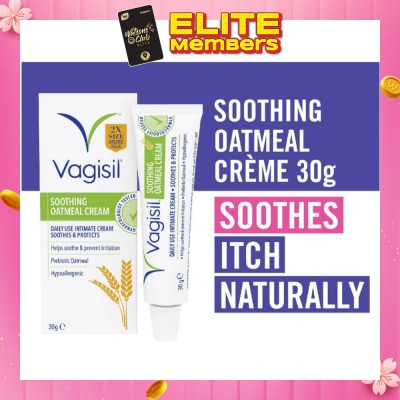 VAGISIL® Soothing Oatmeal Creme (Daily Use + Helps Soothe & Prevent Irritation) 30g
