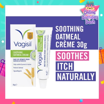 VAGISIL® Soothing Oatmeal Creme (Daily Use + Helps Soothe & Prevent Irritation) 30g