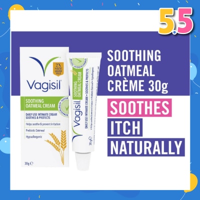 VAGISIL® Soothing Oatmeal Creme (Daily Use + Helps Soothe & Prevent Irritation) 30g