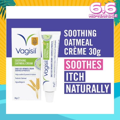 VAGISIL® Soothing Oatmeal Creme (Daily Use + Helps Soothe & Prevent Irritation) 30g