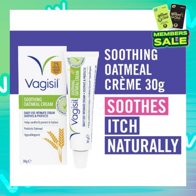 VAGISIL® Soothing Oatmeal Creme (Daily Use + Helps Soothe & Prevent Irritation) 30g