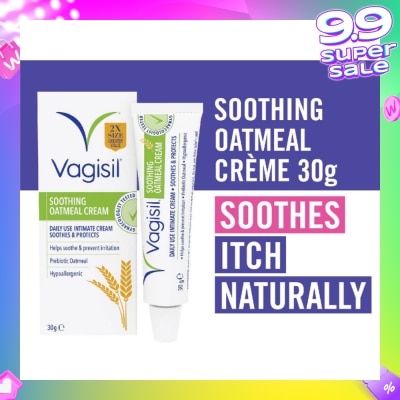 VAGISIL® Soothing Oatmeal Creme (Daily Use + Helps Soothe & Prevent Irritation) 30g