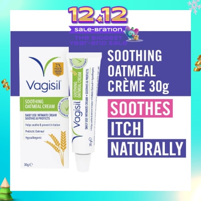 VAGISIL® Soothing Oatmeal Creme (Daily Use + Helps Soothe & Prevent Irritation) 30g