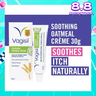 VAGISIL® Soothing Oatmeal Creme (Daily Use + Helps Soothe & Prevent Irritation) 30g
