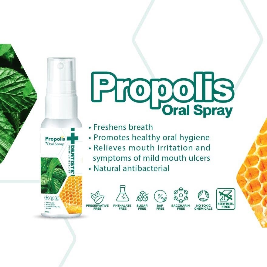 Propolis Oral Spray (Helps In Promoting Recovery Of Minor Mouth And Throat Infections) 20ml