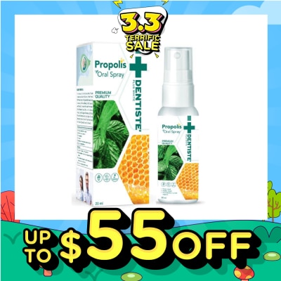 DENTISTE Propolis Oral Spray (Helps In Promoting Recovery Of Minor Mouth And Throat Infections) 20ml
