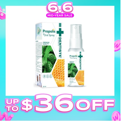 DENTISTE - Propolis Oral Spray (Helps In Promoting Recovery Of Minor Mouth And Throat Infections) 20ml