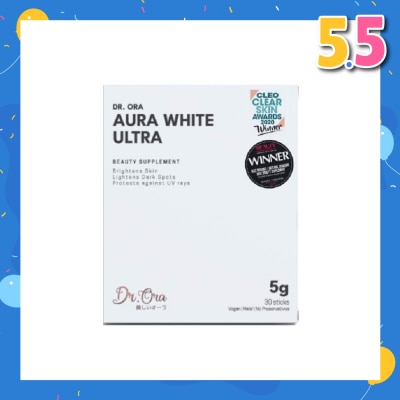 DR ORA Aura White Ultra, Skin Brightening Supplement With White Tomato Extract, L-Glutathione And Pomegranate Extract (Sachets) 5g X 30s