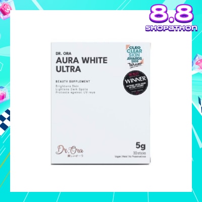 DR ORA Aura White Ultra, Skin Brightening Supplement With White Tomato Extract, L-Glutathione And Pomegranate Extract (Sachets) 5g X 30s