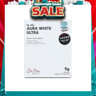 DR ORA - Aura White Ultra, Skin Brightening Supplement With White Tomato Extract, L-Glutathione And Pomegranate Extract (Sachets) 5g X 30s