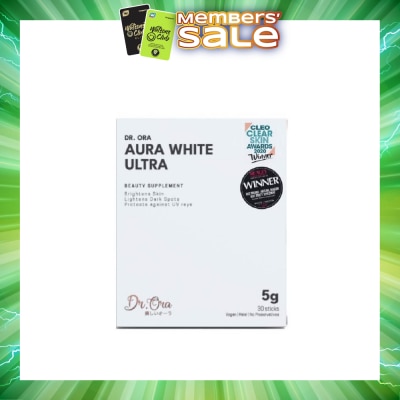DR ORA - Aura White Ultra, Skin Brightening Supplement With White Tomato Extract, L-Glutathione And Pomegranate Extract (Sachets) 5g X 30s