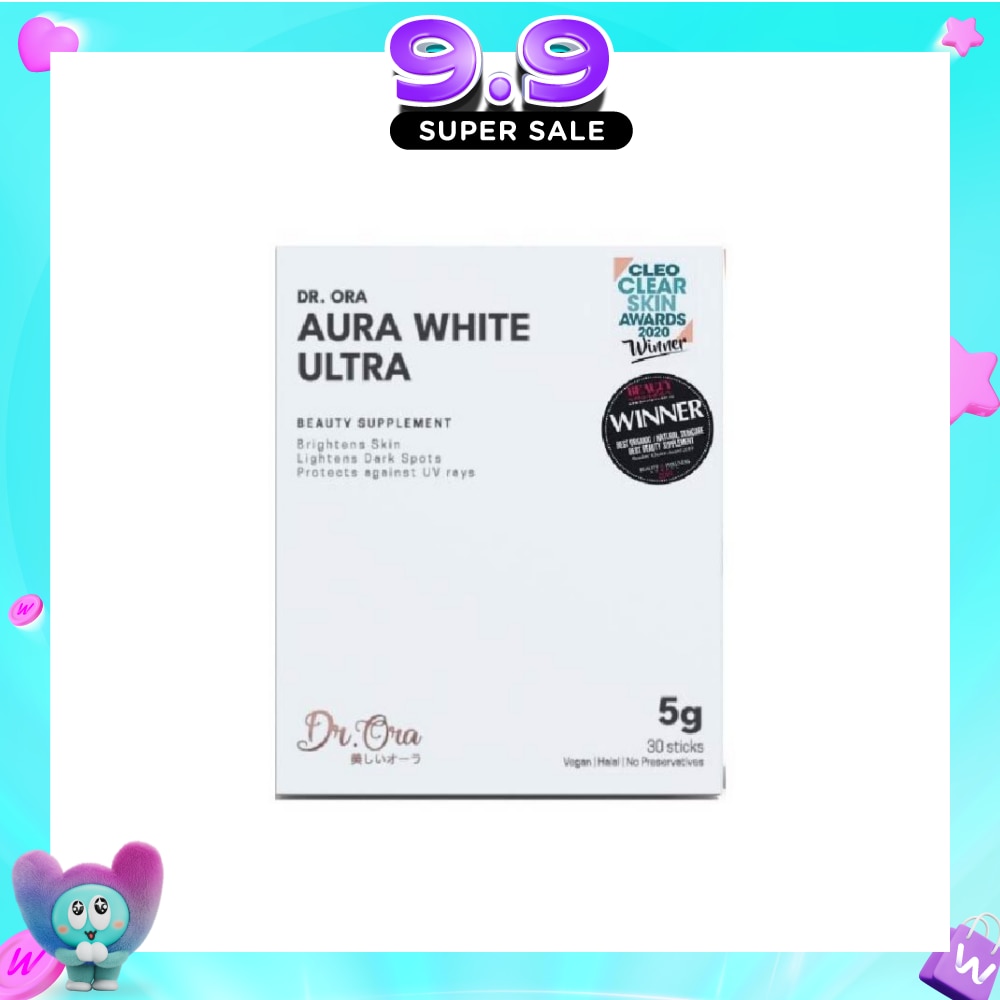 aura white glutathione DR ORA Ultra, Skin Brightening Supplement With White Tomato Extract, L-Glutathione And Pomegranate Extract (Sachets) 5g X 30s (Expiry: Jul 2027) | Vitamins & Supplements goal:healthy-aging Quantity:1-Pack L-Glutathion 1500 mg -