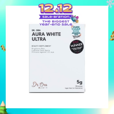 DR ORA Aura White Ultra, Skin Brightening Supplement With White Tomato Extract, L-Glutathione And Pomegranate Extract (Sachets) 5g X 30s