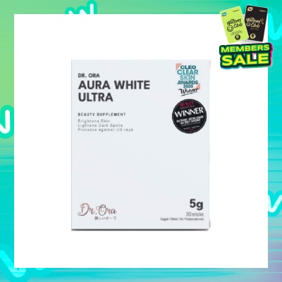 DR ORA Aura White Ultra, Skin Brightening Supplement With White Tomato Extract, L-Glutathione And Pomegranate Extract (Sachets) 5g X 30s