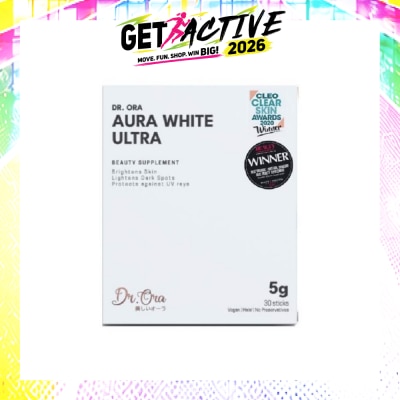 DR ORA - Aura White Ultra, Skin Brightening Supplement With White Tomato Extract, L-Glutathione And Pomegranate Extract (Sachets) 5g X 30s (Expiry: Jul`2027) image