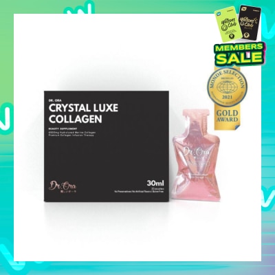 DR ORA Crystal Luxe 6500mg Red Snapper Marine Collagen Drink Berries Sachets (Awarded Gold Quality by Monde Selection 2021) 30ml x 20s