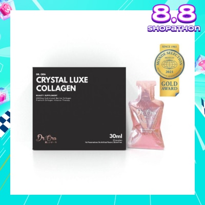 DR ORA Crystal Luxe 6500mg Red Snapper Marine Collagen Drink Berries Sachets (Awarded Gold Quality by Monde Selection 2021) 30ml x 20s