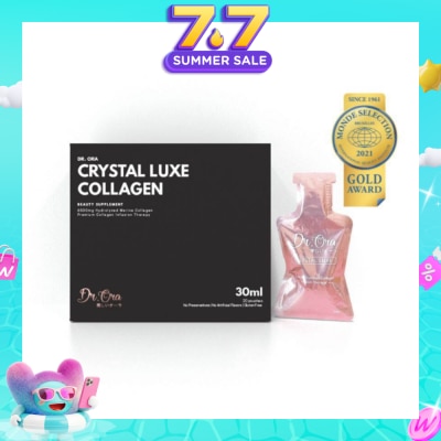DR ORA - Crystal Luxe 6500mg Red Snapper Marine Collagen Drink Berries Sachets (Awarded Gold Quality by Monde Selection 2021) 30ml x 20s