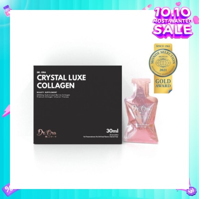 DR ORA Crystal Luxe 6500mg Red Snapper Marine Collagen Drink Berries Sachets (Awarded Gold Quality by Monde Selection 2021) 30ml x 20s