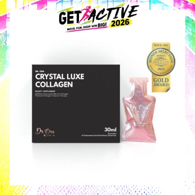 DR ORA - Crystal Luxe 6500mg Red Snapper Marine Collagen Drink Berries Sachets (Awarded Gold Quality by Monde Selection 2021) 30ml x 20s image