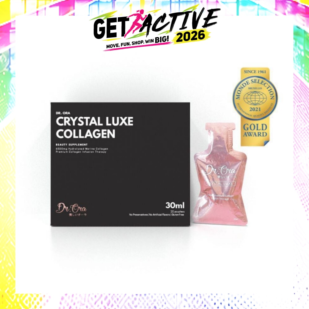 Crystal Luxe 6500mg Red Snapper Marine Collagen Drink Berries Sachets (Awarded Gold Quality by Monde Selection 2021) 30ml x 20s image
