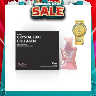 DR ORA - Crystal Luxe 6500mg Red Snapper Marine Collagen Drink Berries Sachets (Awarded Gold Quality by Monde Selection 2021) 30ml x 20s