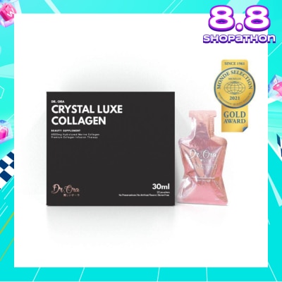 DR ORA Crystal Luxe 6500mg Red Snapper Marine Collagen Drink Berries Sachets (Awarded Gold Quality by Monde Selection 2021) 30ml x 20s